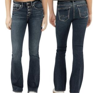 Silver Jeans Suki Mid Rise Bootcut Jeans Dark Indigo W33 L31